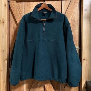⛄️Woolrich Fleece 1/2 Zip Pullover Polartec Green Men’s Winter Fleece Size M